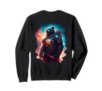 Backprint The epic bear as protector of the world Sweatshirt