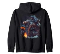 Backprint The epic fantasy motorcycle adventure Zip Hoodie