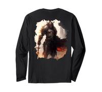 Backprint The Epic Warrior Bravery in the Dark Long Sleeve T-Shirt