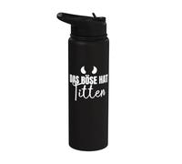 Backprint The Evil has Boobs Breasts Bosom Funny Stainless Steel Insulated Water Bottle