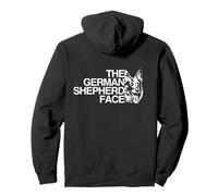 Backprint The German Shepherd Face German Shepherd Dog Pullover Hoodie