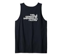 Backprint The German Shepherd Face German Shepherd Dog Tank Top