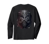 Backprint The Mighty Viking with Armor of war Long Sleeve T-Shirt
