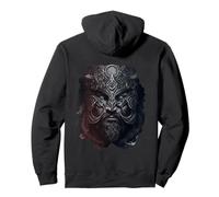 Backprint The mighty Viking with armor of war Pullover Hoodie