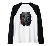 Backprint The Mighty Viking with Armor of war Raglan Baseball Tee