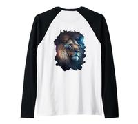 Backprint The Mystical Strong King of Wilderness and Nature Raglan Baseball Tee