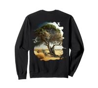 Backprint The old tree in the savannah is a symbol of nature Sweatshirt