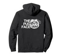 Backprint The Pug Face Dog and French Bulldog Pullover Hoodie
