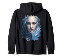 Backprint The queen of the invincible icy realm Zip Hoodie
