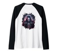 Backprint The Vampire a Mystery from the Fantasy Underworld Raglan Baseball Tee