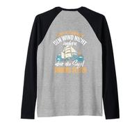 Backprint. We Cannot Change Wind but Set The Sails Raglan Baseball Tee