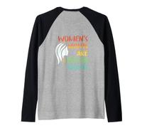 Backprint Women's Rights are Human Rights Raglan Baseball Tee