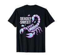 Backprinted Funny Scorpion Memes Deadly Sweet Print On Back T-Shirt