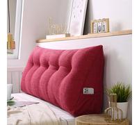 Backrest Cushion Bed Reading Pillow Double Bedside Pillow Large Tatami Bolster Cushion Triangular Wedge Headboard Cushion for Bedroom Couch with Washable Cover,F,200x50x20cm