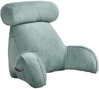 Backrest Pillow With Armrests, Large Adult Backrest Lounge Cushion, Perfect For Backrest Armrests For Lumbar Support, For Reading, Relaxing, Watching TV, Playing Games.(Water Blue,75x40x50cm)