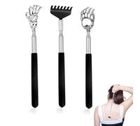 Backscratchers, Portable Extendable Back Scratcher, 3PCS Includes Bear Claw Hand and Eagle Claw kit Telescoping, Portable Handheld Massage Stick for Women Men