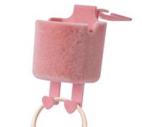 Backseat Car Organizer Flocked Stable Easy-Install Container | Cup Holder Car Headrest Organizer for Sedan SUV Truck Snacks Drinks Cell Phone Keys pink