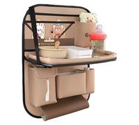 Backseat Car Organizer, Multifunction Foldable Holder, Waterproof Tray Aid with Sturdy Build, Seat Back Device for Trunk Travel Road Camping Truck SUV Rear Passenger Cup Snack 21.26*16.54*8.66inch