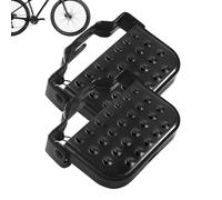 Backseat Pedals For Bicycle | Folding Rear Footrest Pedals For Passenger | Non-Slip Mountain Bike Rear Wheel Folding Pedal, Metal Bike Foot Plates For Mountain & Road Bikes, 1 Pair