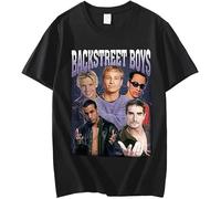 Backstreet Boys T-Shirt Unisex 90s Vintage Tee Shirt Boy Band Mens Throwback Homage T-Shirts Black Size 3XL
