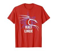 Backtrack Kali Linux Design with Dragon T-Shirt, Men, Red, Small