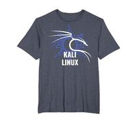 Backtrack Kali Linux Design with Dragon T-Shirt, Men's Big and Tall, Heather Blue, 2X Tall