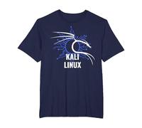 Backtrack Kali Linux Design with Dragon T-Shirt, Men's Big and Tall, Navy Blue, 2X Tall