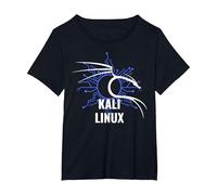 Backtrack Kali Linux Design with Dragon T-Shirt, Women's Plus, Black, 2X