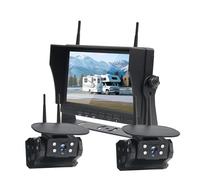 Backup Camera Backup Camera- Strong Magnetic Wireless For Trailer HD 1080P Solar RV Camera Long Battery Life With 7 Inch Recording Monitor(1cam monitor)