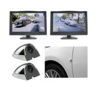 Backup Camera Car AHD 5-Inch Digital Side View Monitoring Mirror System Night Vision HD 720P Side View Blind Spot Camera Auto Parts(Chrome)