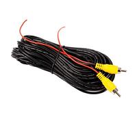 Backup Camera Video Cable, 15m to Male to Male AV Video Cable Cord for Car Rear Camera DVD CD Player TV Box (Black)