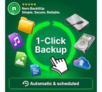 Backup Software Nero BackItUp - Automatic Backup, Cloud Sync, Recovery & Data Protection | USB Stick Included | Lifetime Licence | 1 PC | Windows 11/10/8/7