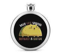Backwards is Taco Cat Flask for Liquor Portable Wine Bottle Cute Stainless Steel Holsters Flasks