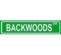 Backwoods Metal Sign Street Sign 4x16 inches