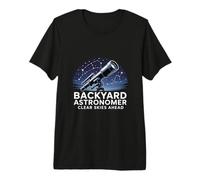 Backyard Astronomer Clear Skies Telescope Premium T-Shirt