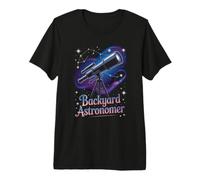 Backyard Astronomer Telescope Stargazing Tee Premium T-Shirt