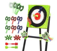 Backyard Axe Toss Game with Bristle Target and 12 Pack Throwing Axes Set Indoor Outdoor Games for Adults Kids Family Game Toys