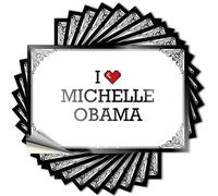 Backyard Bar Decor, Decal Alcohol Bumper I Love Michelle Obama | Snarky Waterproof Vinyl Stickers(12X18CM)