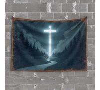 Backyard Bar Decor Road to Enlightenment: A Journey Through The Night Tapestry Wall Tapestry Cave Man Bar(75X100CM)