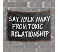 Backyard Bar Decor Say Walk Away: Navigating Toxic Relationships Tapestry Man CABE Decor Funny Kitchen Decor(100X150CM)