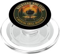 Backyard BBQ Club Official Grill Master Retro Barbecue Patch PopSockets PopGrip for MagSafe
