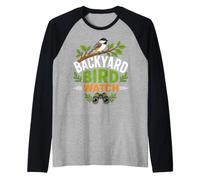Backyard Bird Watch Nature Lover Raglan Baseball Tee