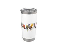 Backyard Birds Watching Watcher Birder Birding on a Branch Stainless Steel Insulated Tumbler
