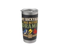 Backyard Birdwatching Bird Lover Bird Nerd Gift Stainless Steel Insulated Tumbler