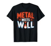Backyard Blacksmith Metal Meets Will Motivation Forge Anvil T-Shirt