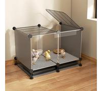 Backyard Chick Rearing Enclosure with Clear Panels DIY Build Poultry Housing with Pull-Out Tray for Chicks Ducklings for Hobby Breeders Using Indoor Spare Room & Outdoor Patio Space(Gray,74x38x48cm)