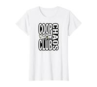 Backyard Chicken Coop Chaos Club Homesteading Value Graphic T-Shirt, Women, White, M