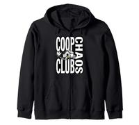 Backyard Chicken Coop Chaos Club Homesteading Zip Hoodie