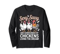 Backyard Chicken Farmer Girl Agriculture Farming Long Sleeve T-Shirt