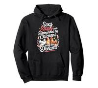 Backyard Chicken Farmer Girl Agriculture Farming Pullover Hoodie